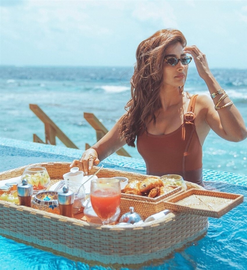 Pooja Hegde Enjoys Her Maldives Vacation
