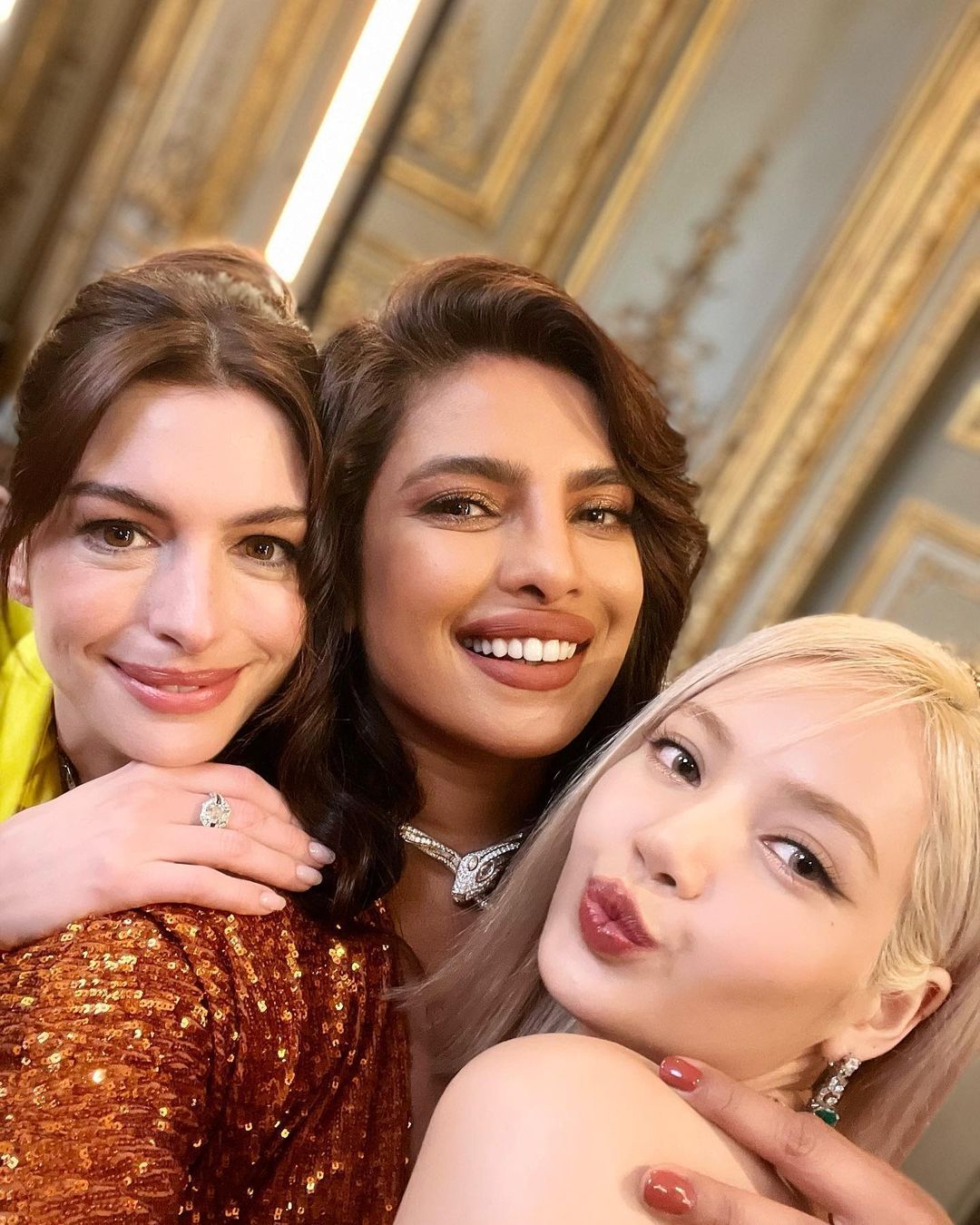 Priyanka Chopra Bonds With Anne Hathaway and Blackpink's Lisa In Paris