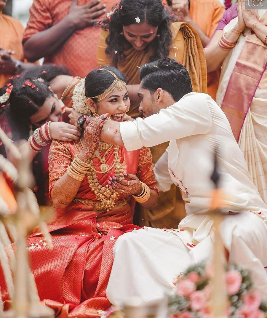 Vishak Nair And Jayapria Nair Narriage Photos