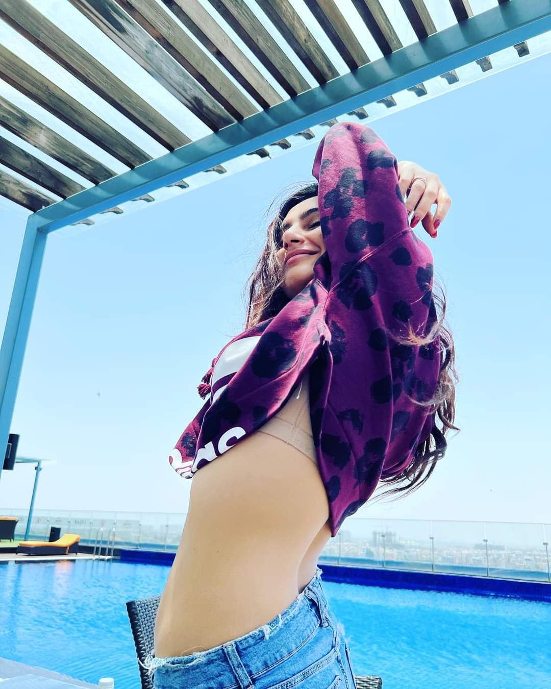 Ragini Dwivedi Enjoys In Swimming Pool