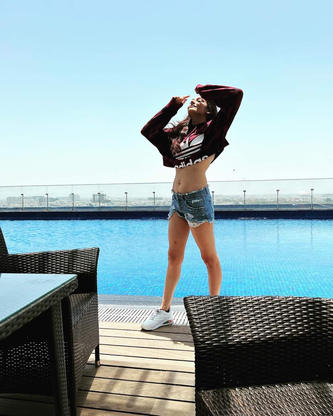 Ragini Dwivedi Enjoys In Swimming Pool