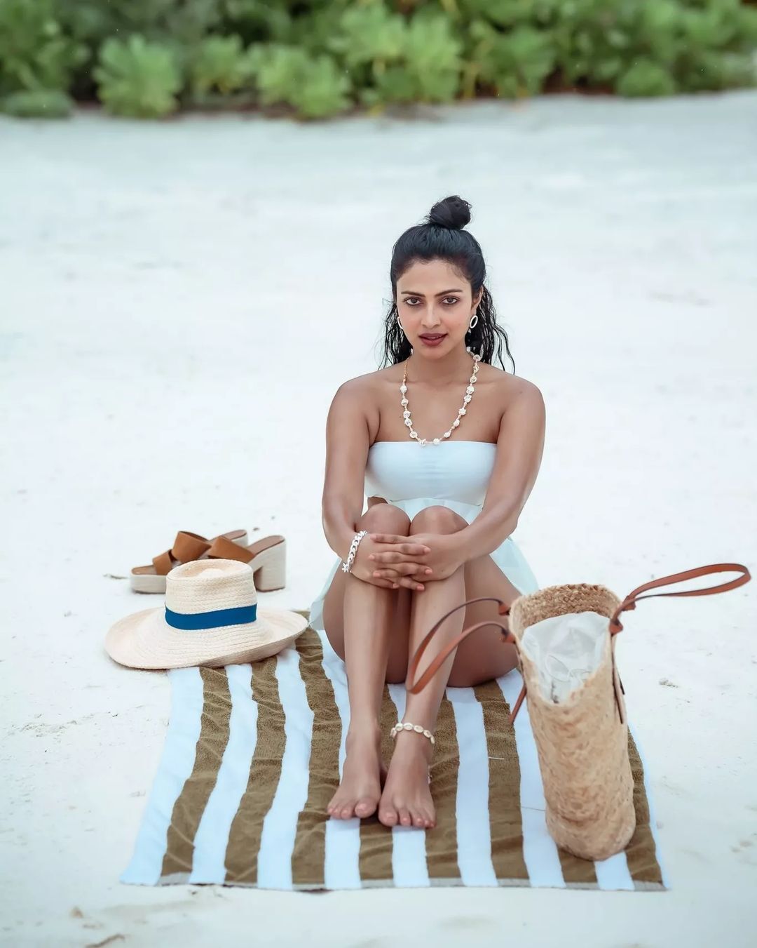 Amala Paul Sizzling Photoshoot in White Outfit