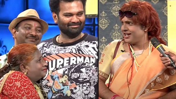 Extra Jabardasth Getup Srinu Comedy is amazing Lady Getup Sinu 26th August 2022 Latest Episode Viral Pics