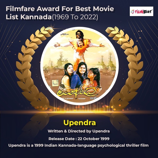 Filmfare Award for The Best Kannada Movie List (1969 To 2022)