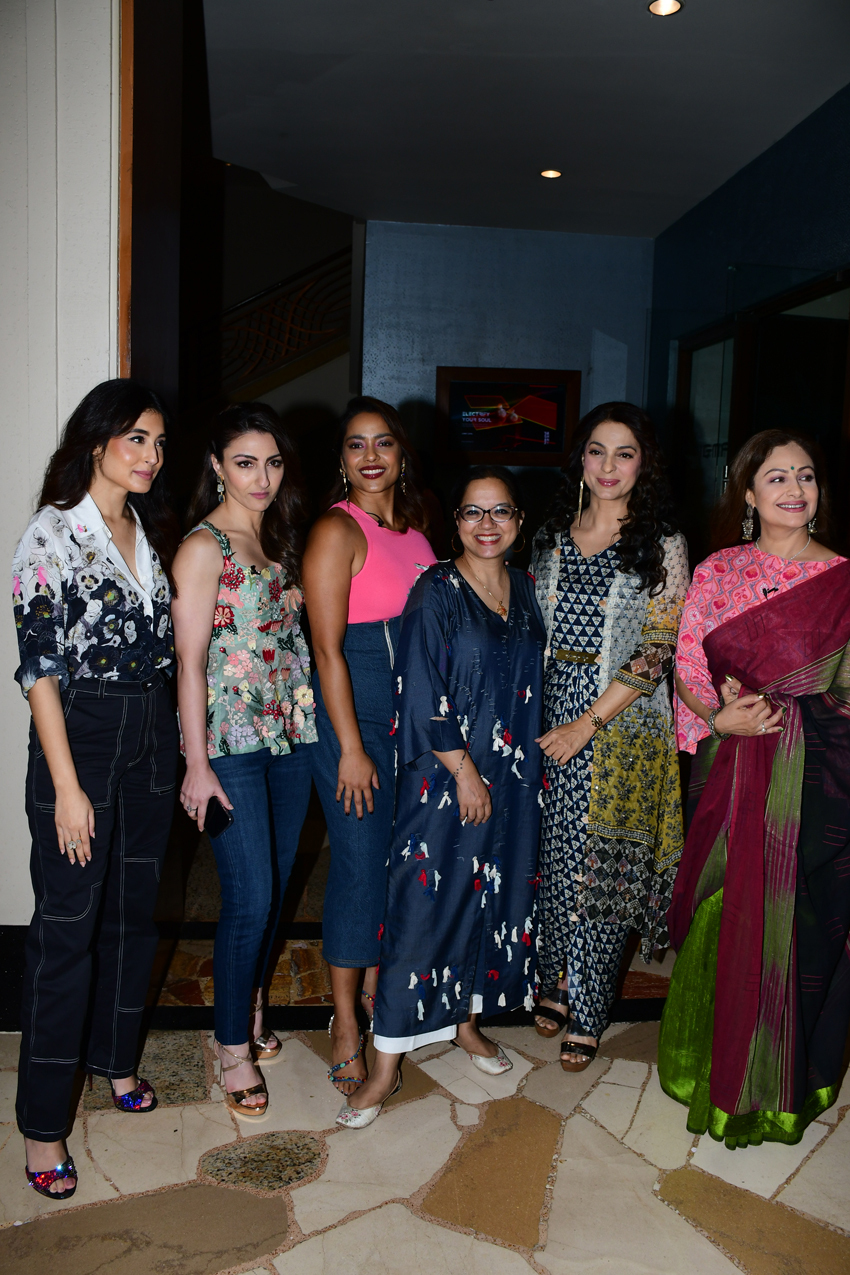 Juhi Chawla, Ayesha Jhulka, Soha Ali Khan and others snapped at Hush Hush promotions