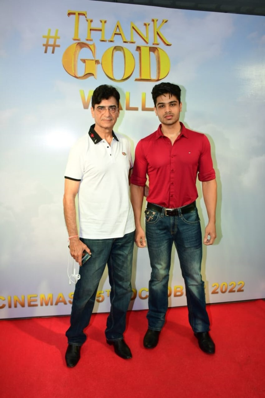 Ajay Devgn, Sidharth Malhotra, Indra Kumar and others at trailer launch of 'Thank God'