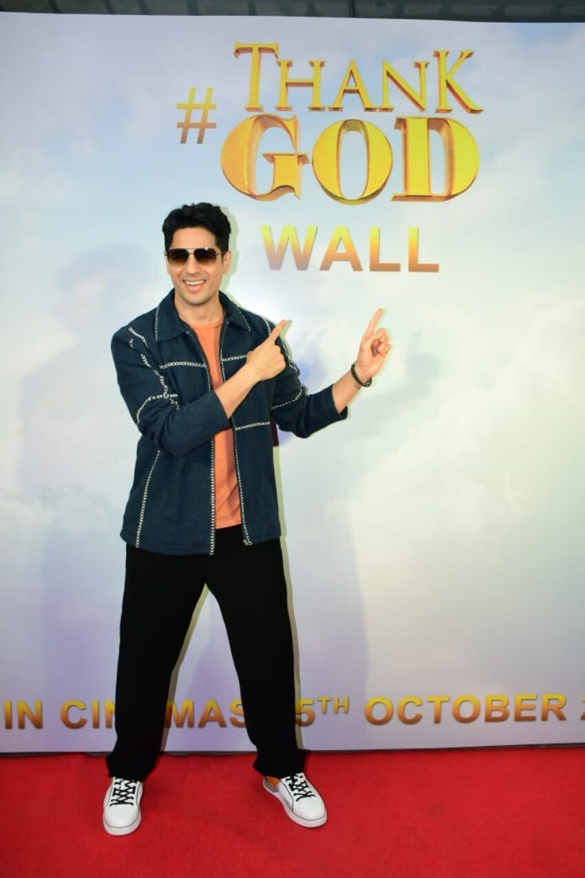 Ajay Devgn, Sidharth Malhotra, Indra Kumar and others at trailer launch of 'Thank God'