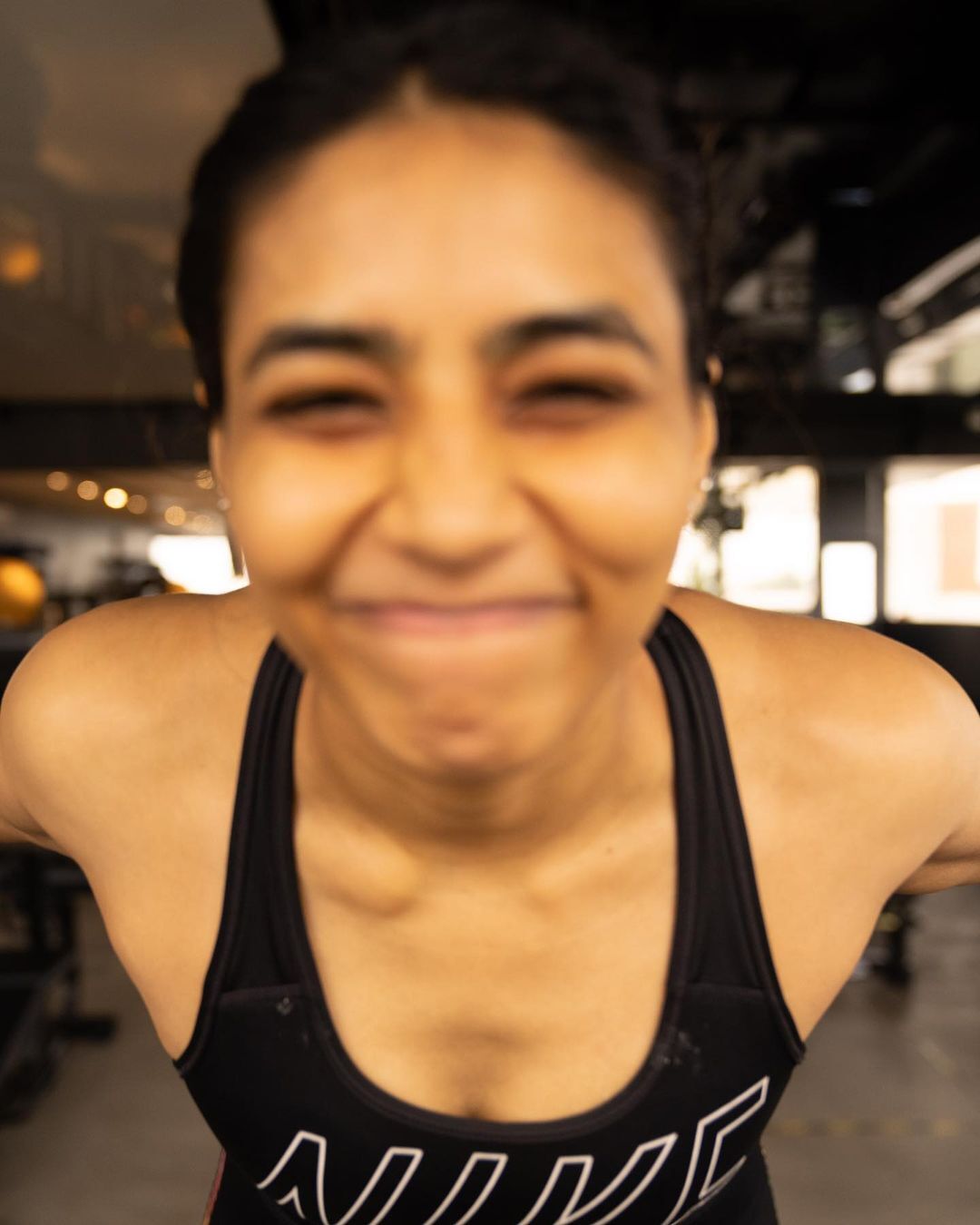 Kantara Heroine Saptami Gowda Gym Workout Photos