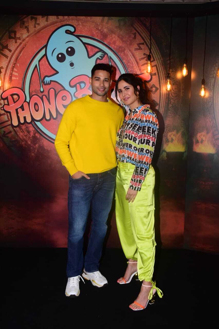 Katrina Kaif, Ishaan Khatter and Siddhanth Chaturvedi snapped promoting Phone Bhoot at JW Marriott Juhu