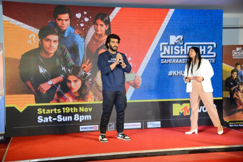 Arjun Kapoor snapped at the launch of MTV Nishedh 2