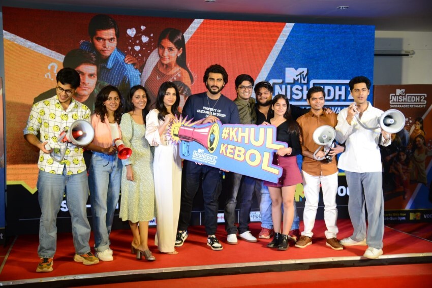 Arjun Kapoor snapped at the launch of MTV Nishedh 2