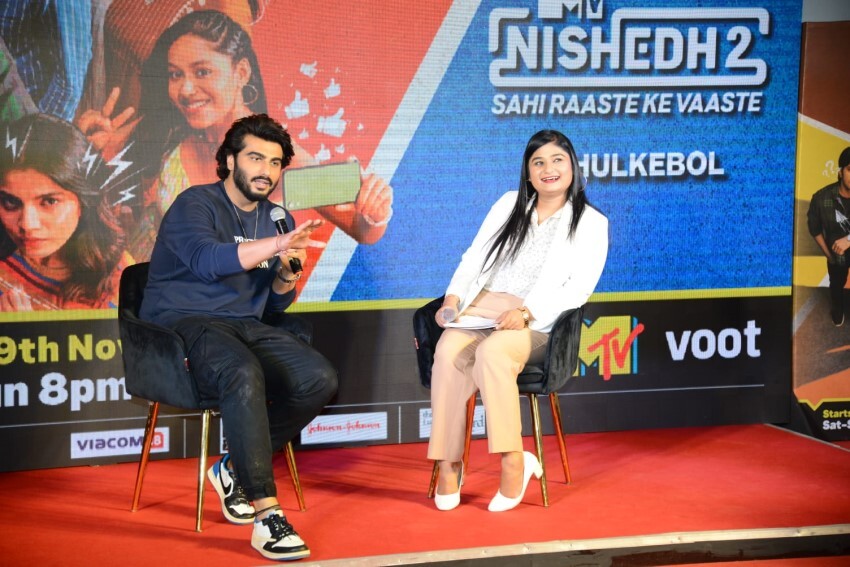 Arjun Kapoor snapped at the launch of MTV Nishedh 2
