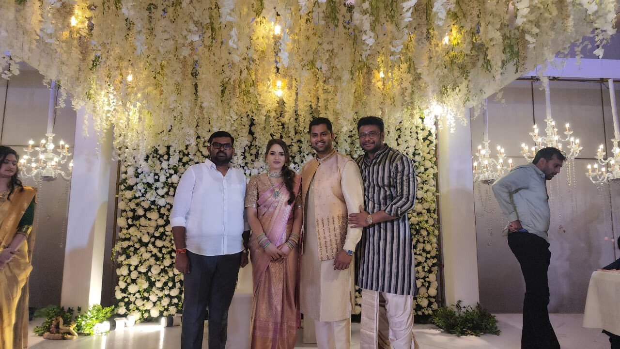 Abhishek Ambareesh And Aviva Bidappa Engagement Photos
