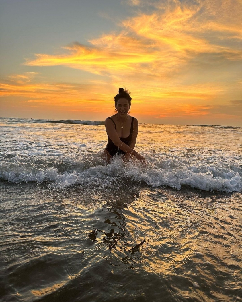 Aisha Sharma In A Swimsuit As She Enjoys Her Goa Vacation