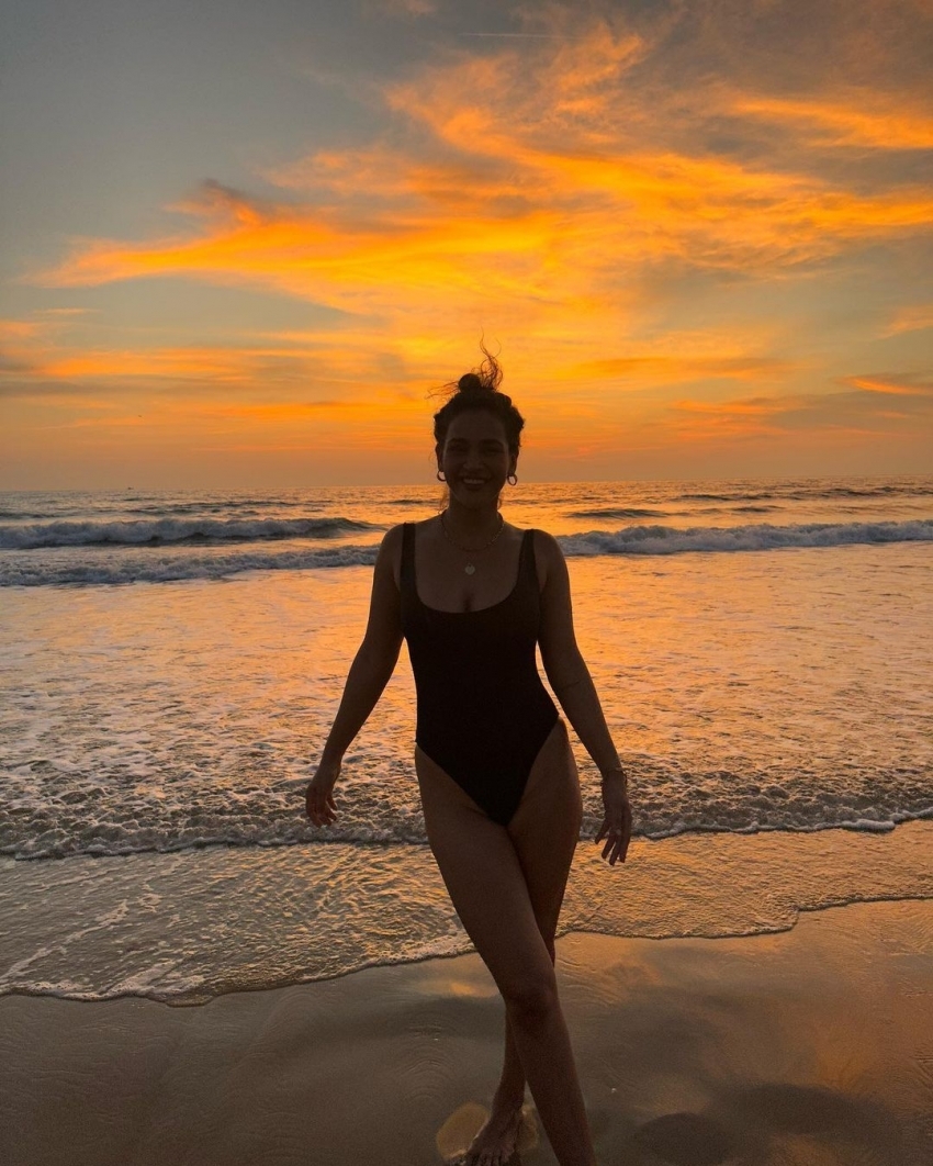 Aisha Sharma In A Swimsuit As She Enjoys Her Goa Vacation
