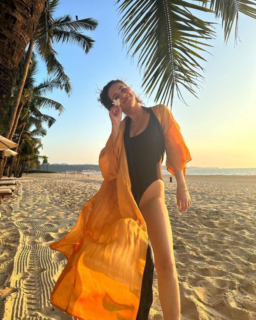 Aisha Sharma In A Swimsuit As She Enjoys Her Goa Vacation