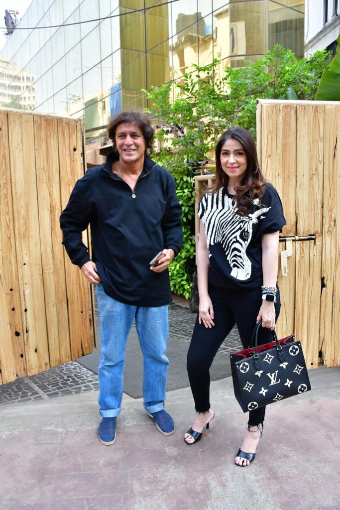 Chunky Pandey and Bhavna Pandey spotted at Linking Road in Khar, Mumbai