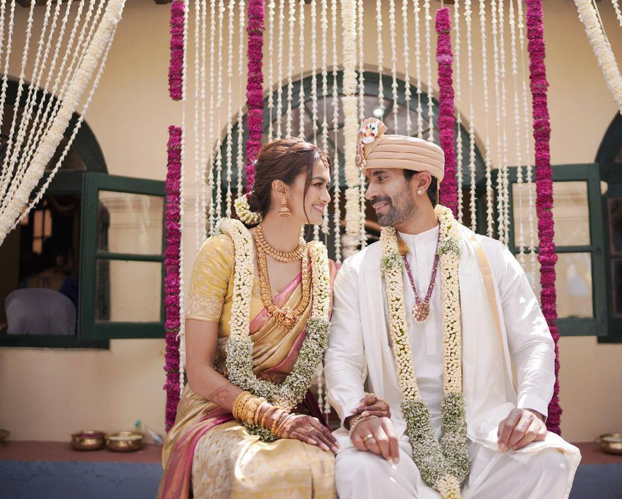 Vajrakaya Fame Shubra Aiyappa and Businessman Vishal Shivappa Wedding Photos