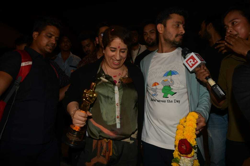 Guneet Monga Brings Oscar Home For The Elephant Whisperers; See Photos