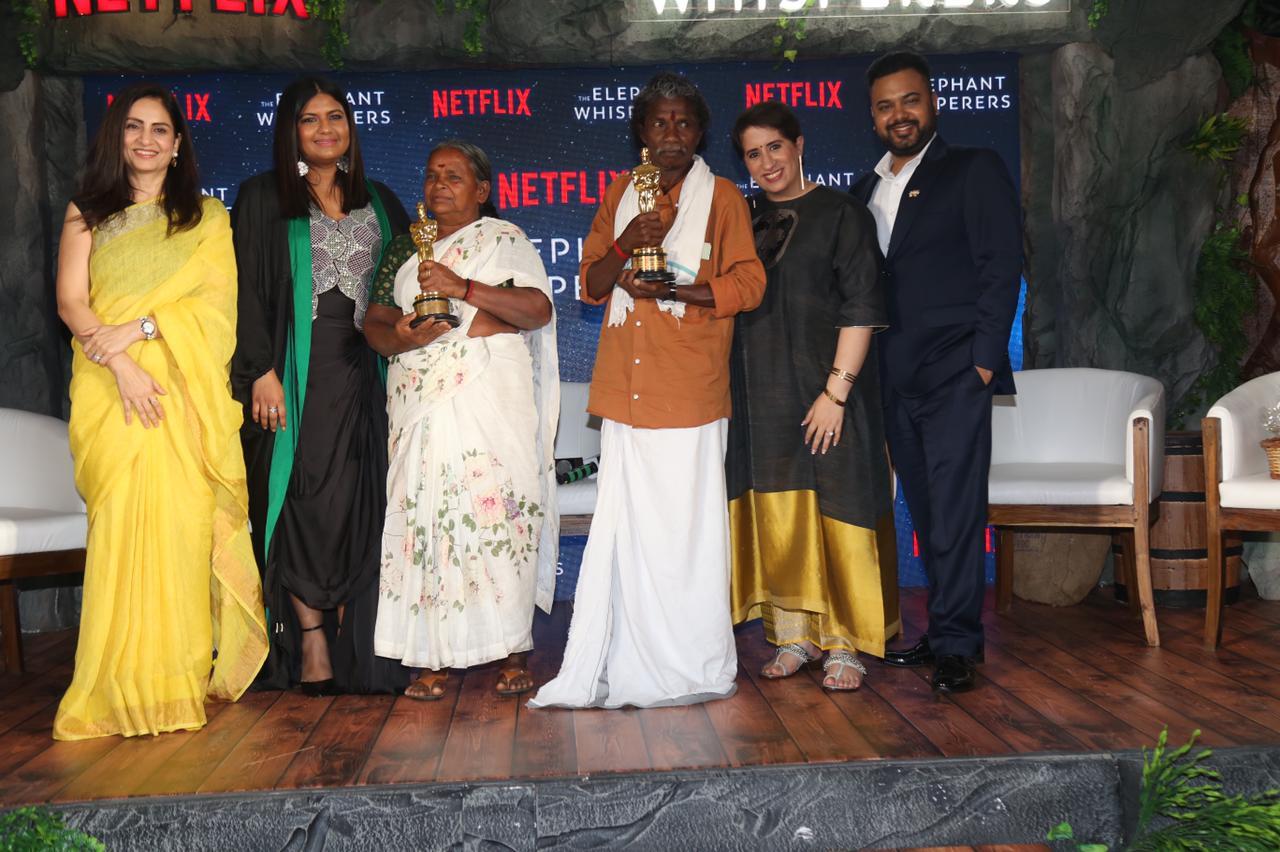 Oscar Winning Film The Elephant Whisperers Press In New Delhi