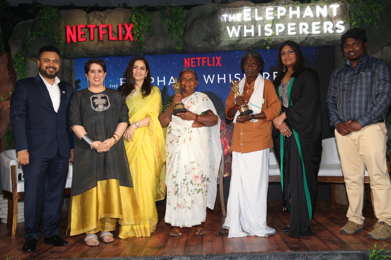 Oscar Winning Film The Elephant Whisperers Press In New Delhi