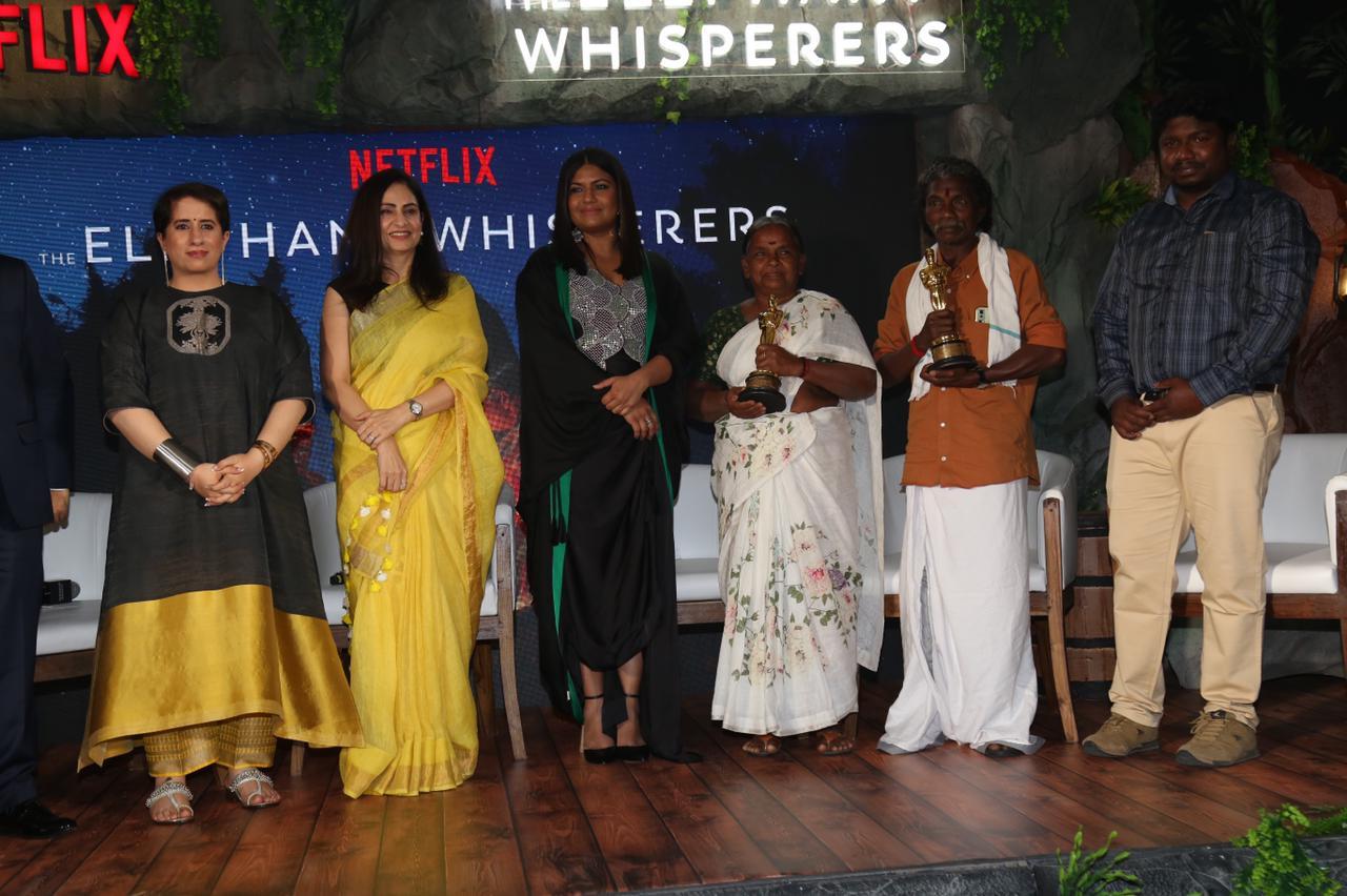 Oscar Winning Film The Elephant Whisperers Press In New Delhi