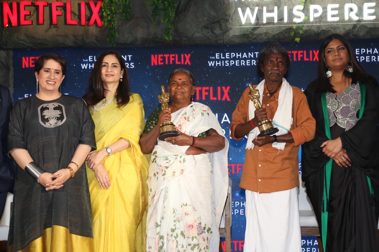 Oscar Winning Film The Elephant Whisperers Press In New Delhi