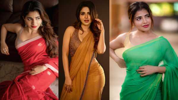 Iswarya Menon చీరకట్టులో ఐశ్వర్య మీనన్.. స్లీవ్‌లెస్ జాకెట్‌లో ఒంపు సొంపుల ప్రదర్శన 