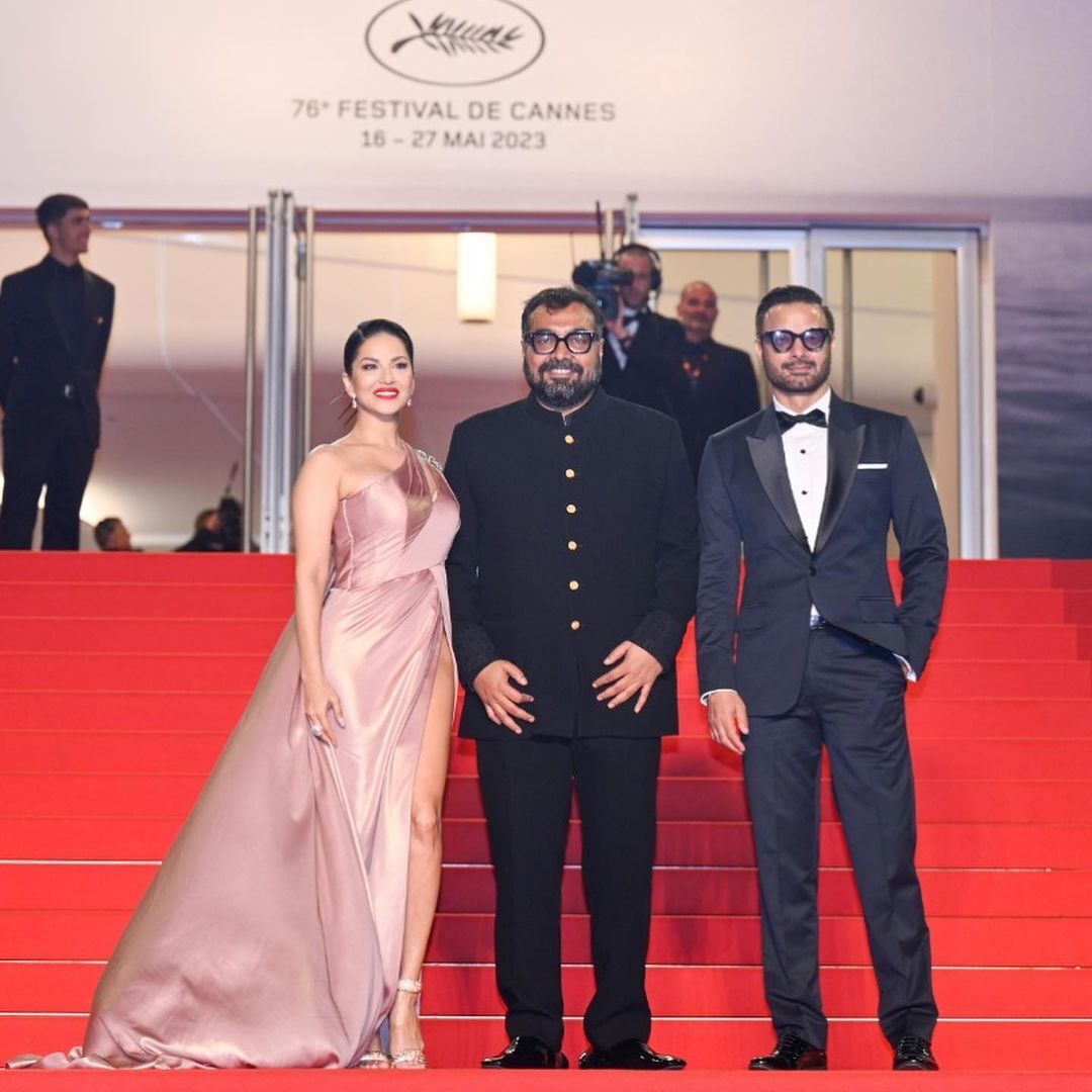 Cannes 2023: Sunny Leone pulls off a bold thigh-high slit gown, looks ravishing as she arrives for her film Kennedy’s screening