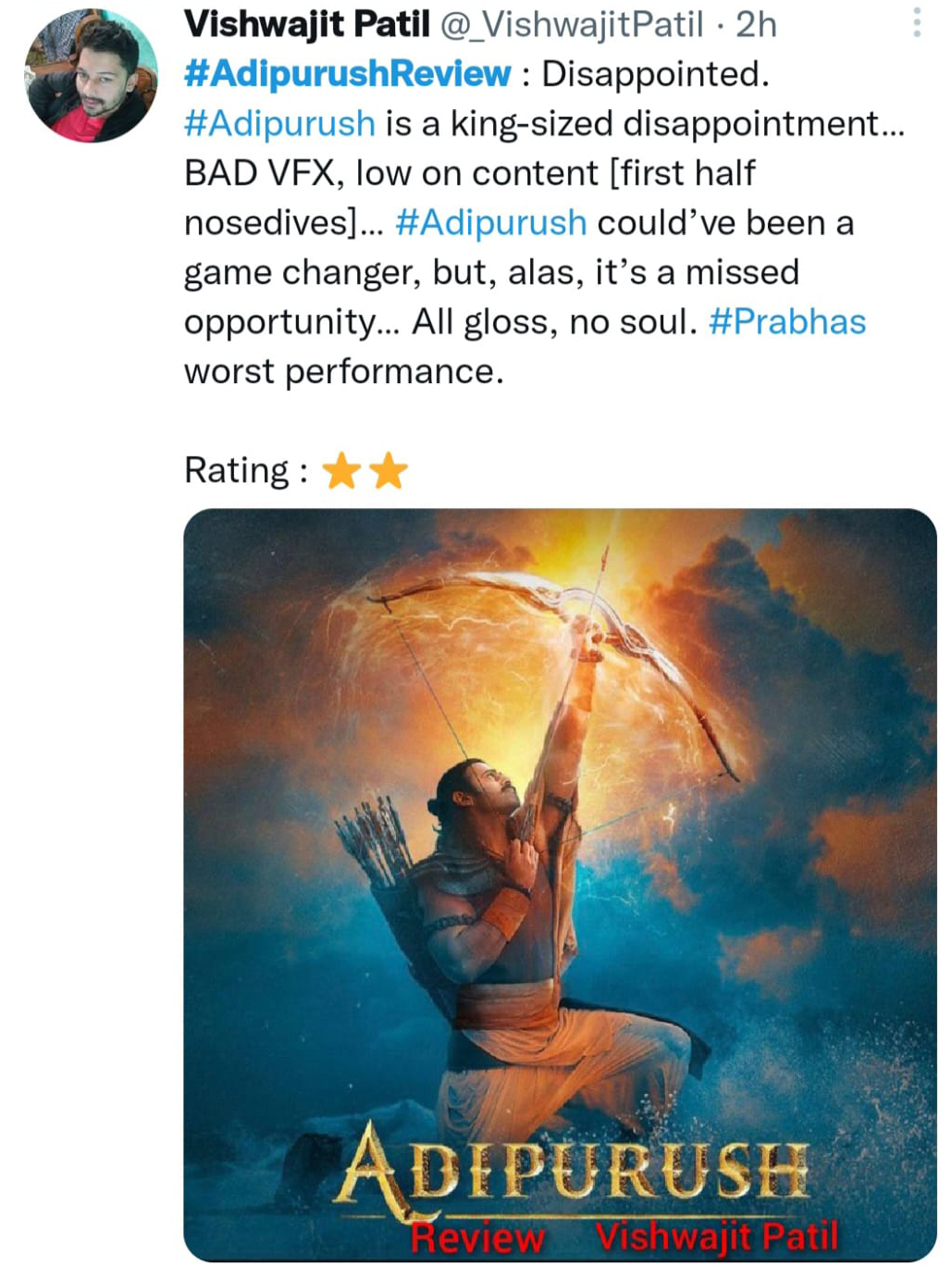Adipurush Review: Prabhas and Kriti Sanon starrer Adipurush gets mixed reviews by the Audience