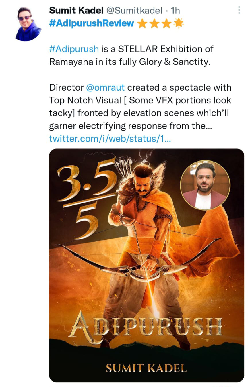 Adipurush Review: Prabhas and Kriti Sanon starrer Adipurush gets mixed reviews by the Audience