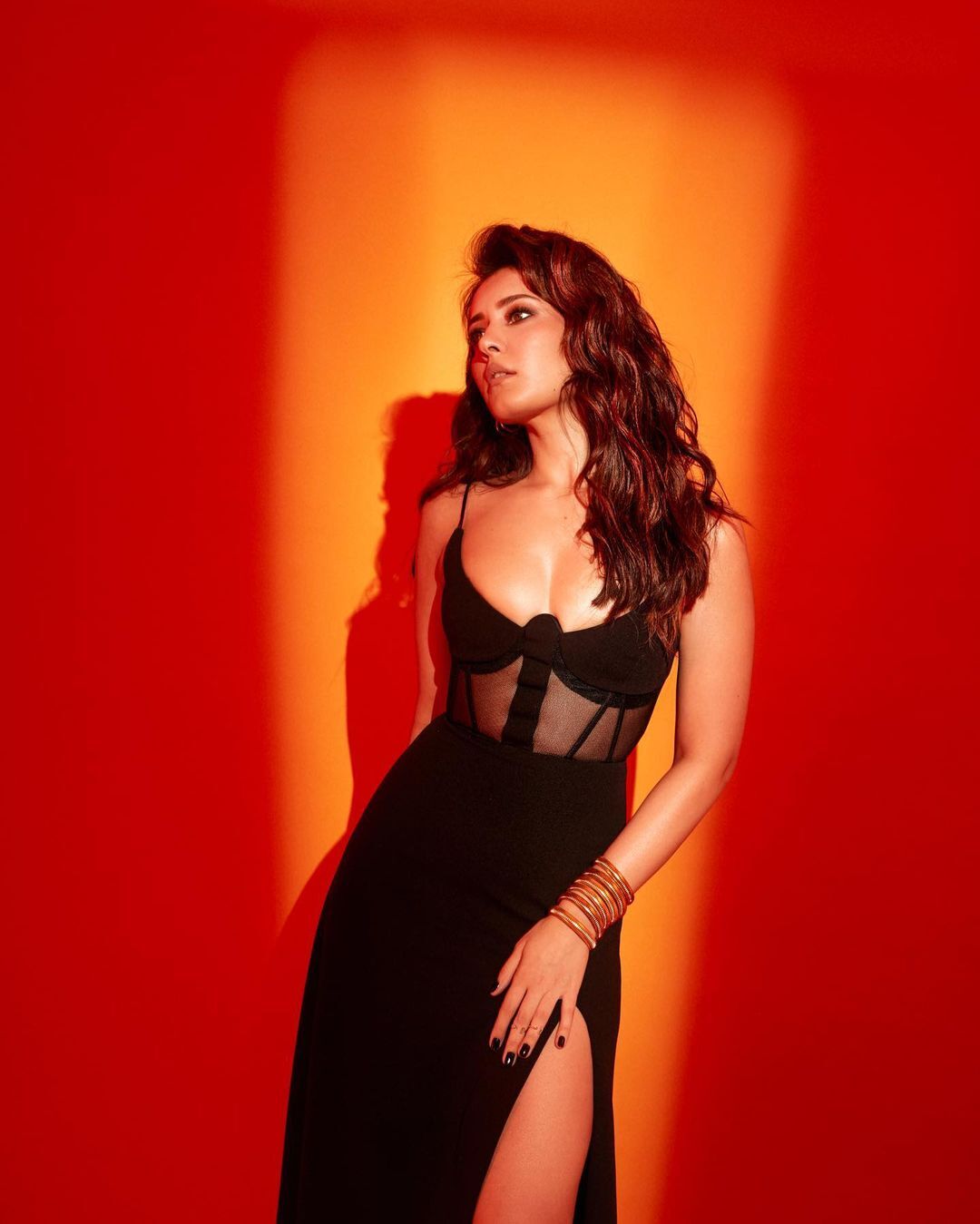 Stealing the Spotlight: Raashi Khanna Turns Heads in a Sensational Black Slit Gown