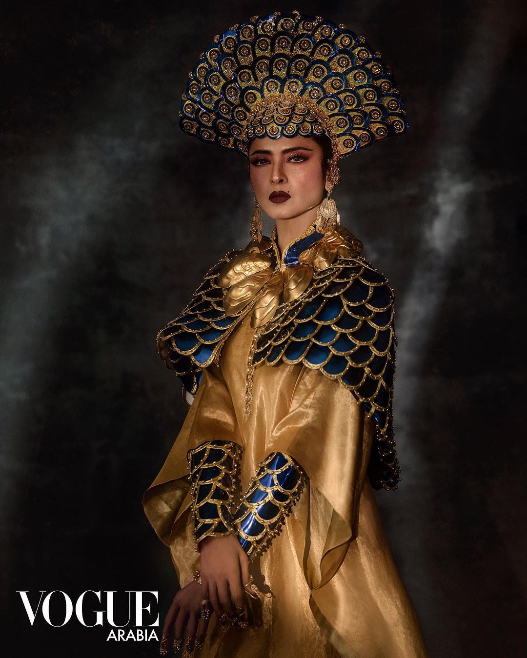 Diva Extraordinaire: Rekha Reigns on Vogue Arabia Cover, Mesmerizing with Regal and Bling Ensembles