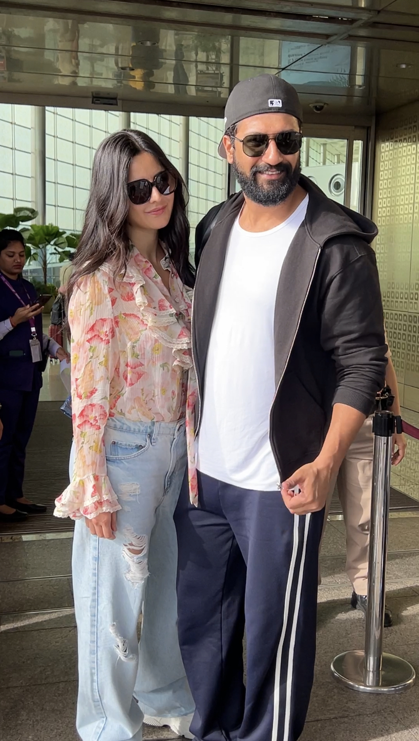 Vicky Kaushal and Katrina Kaif Set Airport Fashion Goals in Stylish and Comfortable Summer Outfits