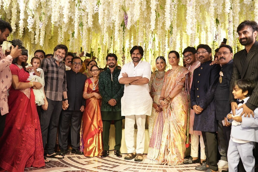 From Ram Charan to Pawan Kalyan, Celebrities Attend Brahmanandam’s Son’s Lavish Wedding Reception