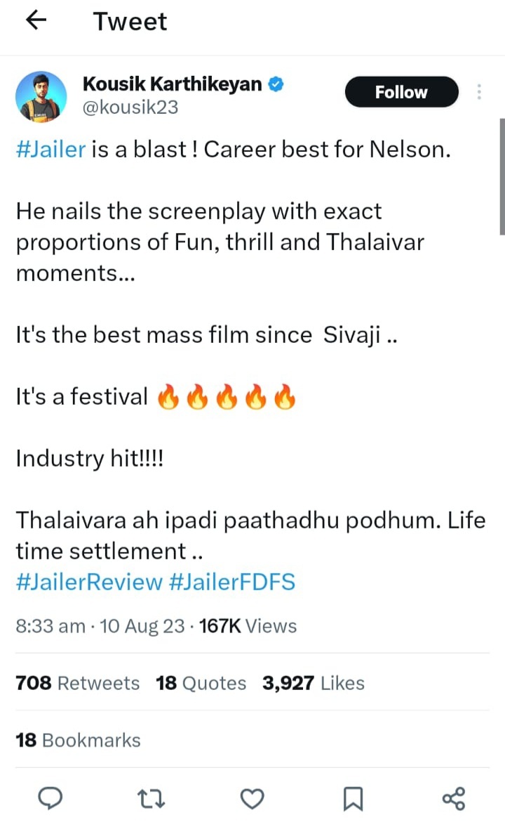 Jailer Twitter Reviews: Rajinikanth Steals the Spotlight, Netizens ...