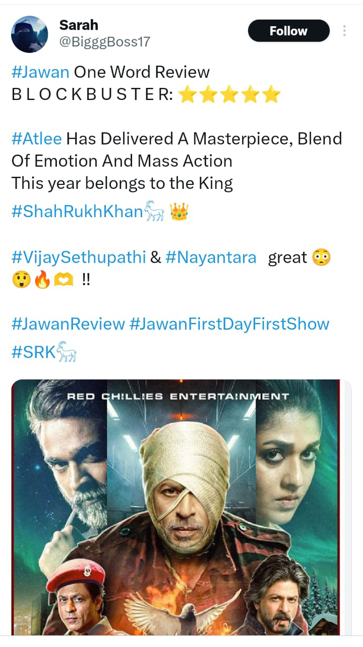 Jawan Twitter Review: Netizens Term Jawan A ‘Blockbuster’, Call It A ‘Blend Of Emotion And Mass Action’