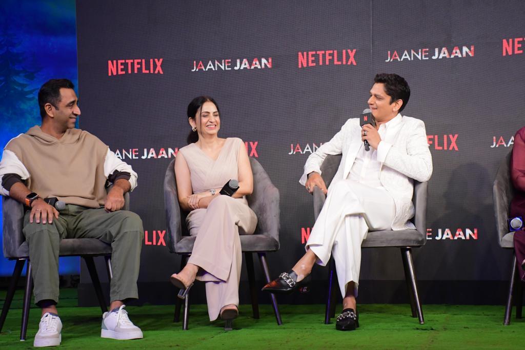 Kareena Kapoor Khan, Vijay Varma, Jaideep Ahlawat at the Jaane Jaan trailer launch