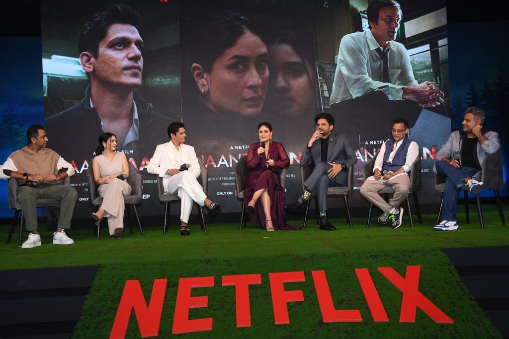 Kareena Kapoor Khan, Vijay Varma, Jaideep Ahlawat at the Jaane Jaan trailer launch