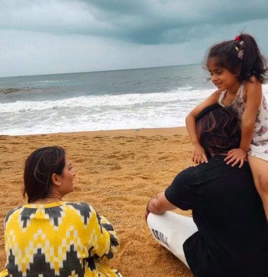 Rocking Star Yash And Radhika Pandit With Their Kids Enjoy Beach Vacation; See Pics