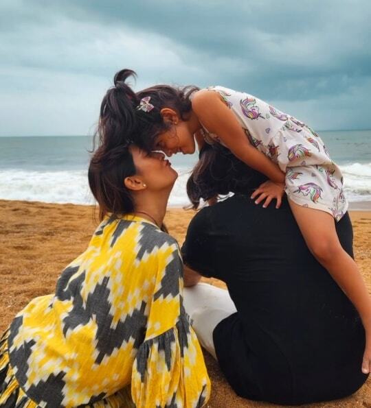 Rocking Star Yash And Radhika Pandit With Their Kids Enjoy Beach Vacation; See Pics