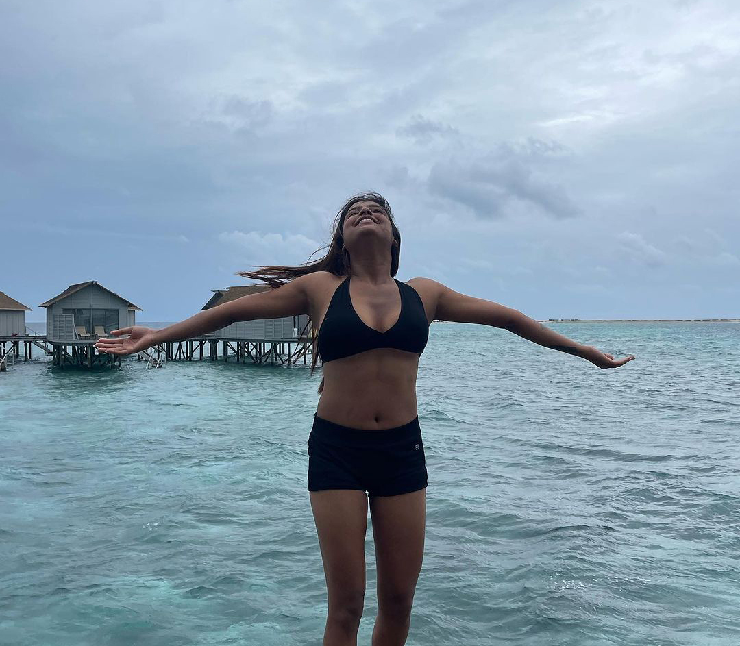 Sonu Srinivas Gowda Bold Look From Her Maldives Vacation