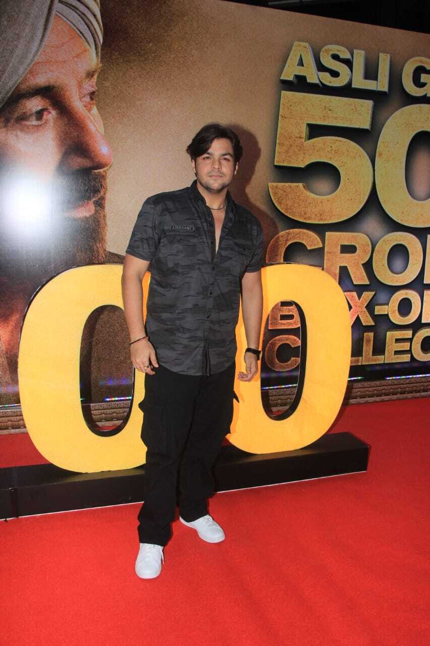 Sunny Deol, Ameesha Patel, Anil Sharma and other celebs grace the success bash of Gadar 2 at Novotel hotel in Juhu