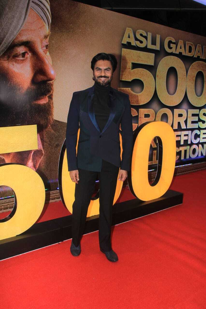 Sunny Deol, Ameesha Patel, Anil Sharma and other celebs grace the success bash of Gadar 2 at Novotel hotel in Juhu