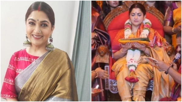 ಕೇರಳದ ದೇವಸ್ಥಾನದಲ್ಲಿ ಖುಷ್ಬೂಗೆ ನಾರಿ ಪೂಜೆ ಫೋಟೊ ವೈರಲ್