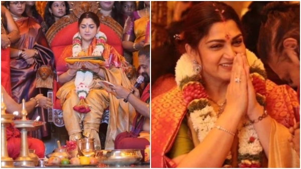 ಕೇರಳದ ದೇವಸ್ಥಾನದಲ್ಲಿ ಖುಷ್ಬೂಗೆ ನಾರಿ ಪೂಜೆ ಫೋಟೊ ವೈರಲ್
