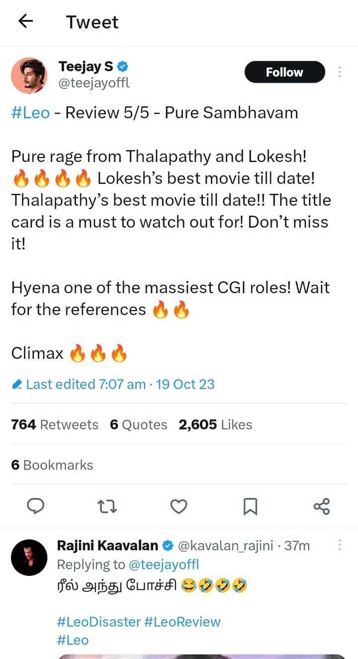 Leo Twitter Review: Thalapathy Vijay’s LEO Divides Twitter, Gets Mixed First Reaction