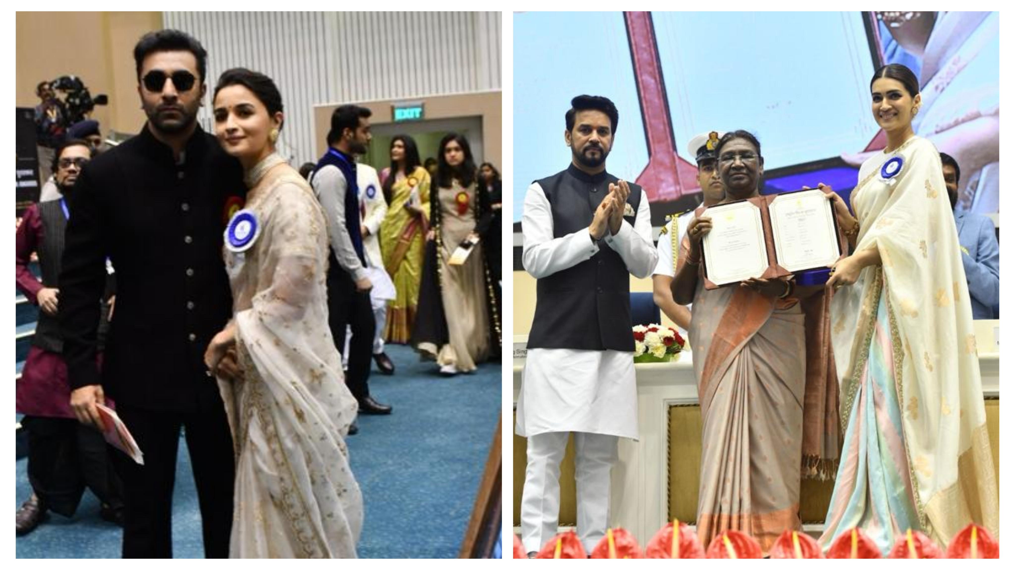 National Film Award: नेशनल फ़िल्म अवार्ड में शादी की साड़ी पहन पहुंची आलिया भट्ट, कृति सेनन को भी मिला अवार्ड