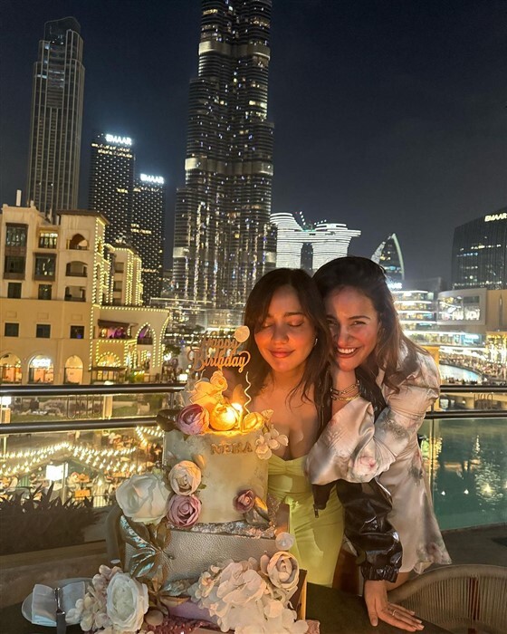 Neha Rings 36th Birthday on Dubai's Beaches with Sister Aisha Sharma