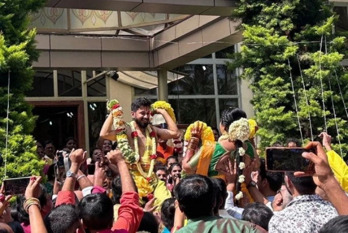 ಸಂಗೀತ ನಿರ್ದೇಶಕ, ನಟ, ಗಾಯಕ ವಾಸುಕಿ ವೈಭವ್ ಮದುವೆಯ ಚಿತ್ರಗಳು